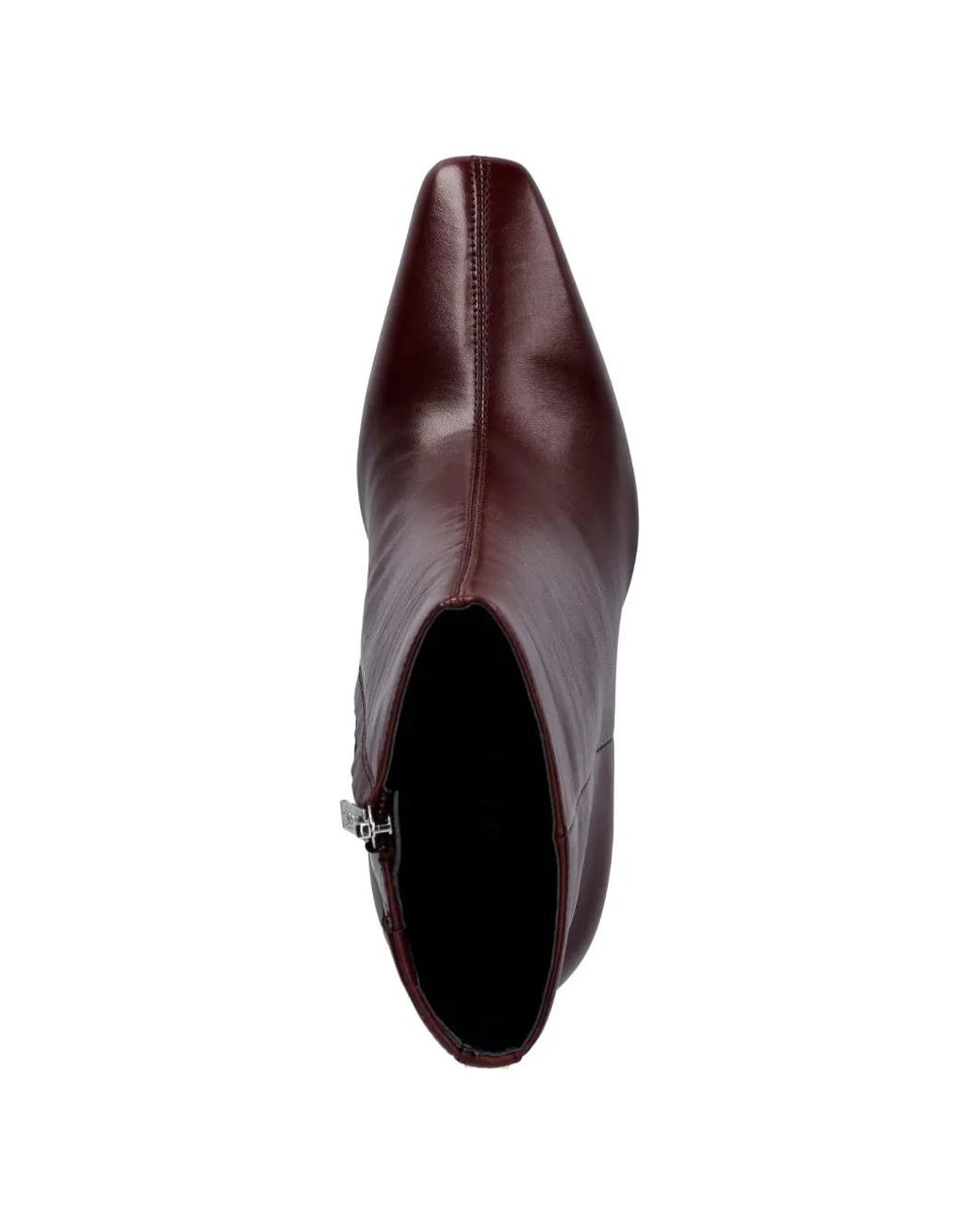 Guess Brown Pointed-Toe Leather Ankle Boots
