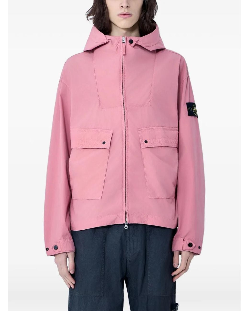 Stone Island Pink Light Compact Touch Poly-Tc Jacket for men
