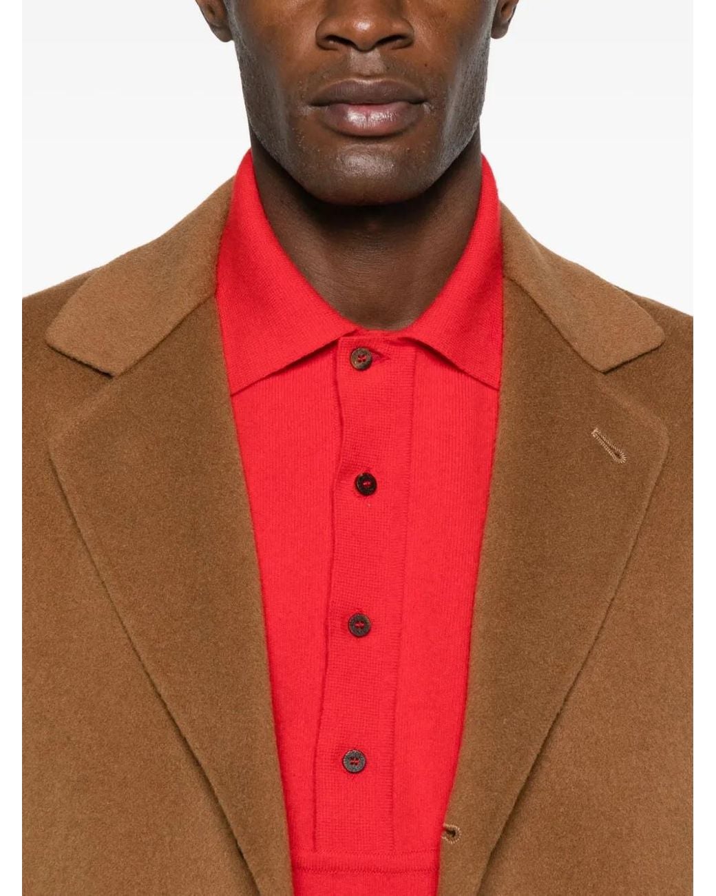 Aspesi Brown Flap-Pocket Coat for men