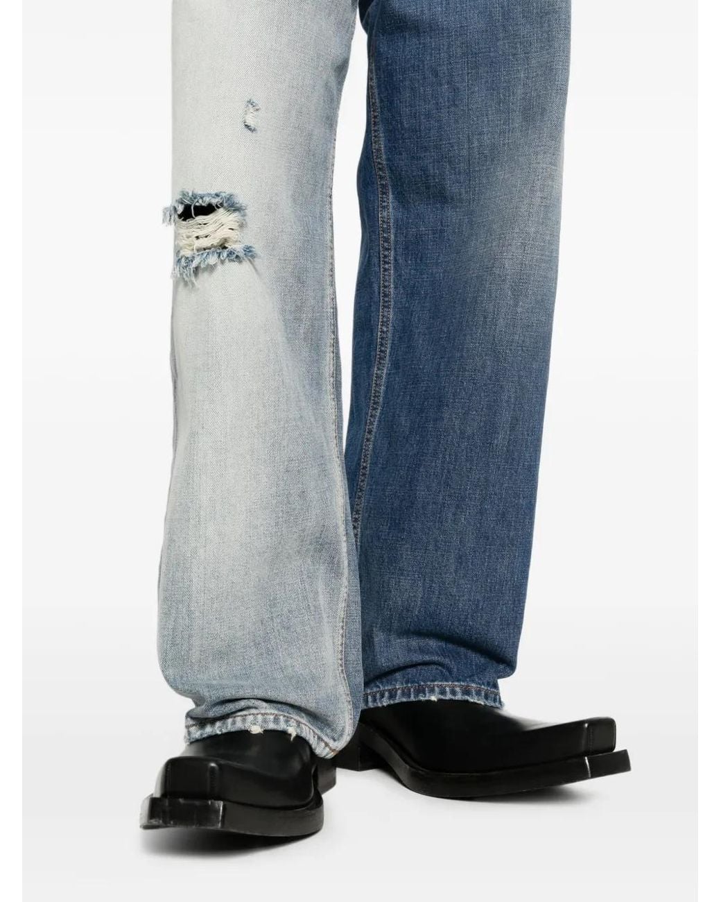Vetements Blue Distressed Jeans