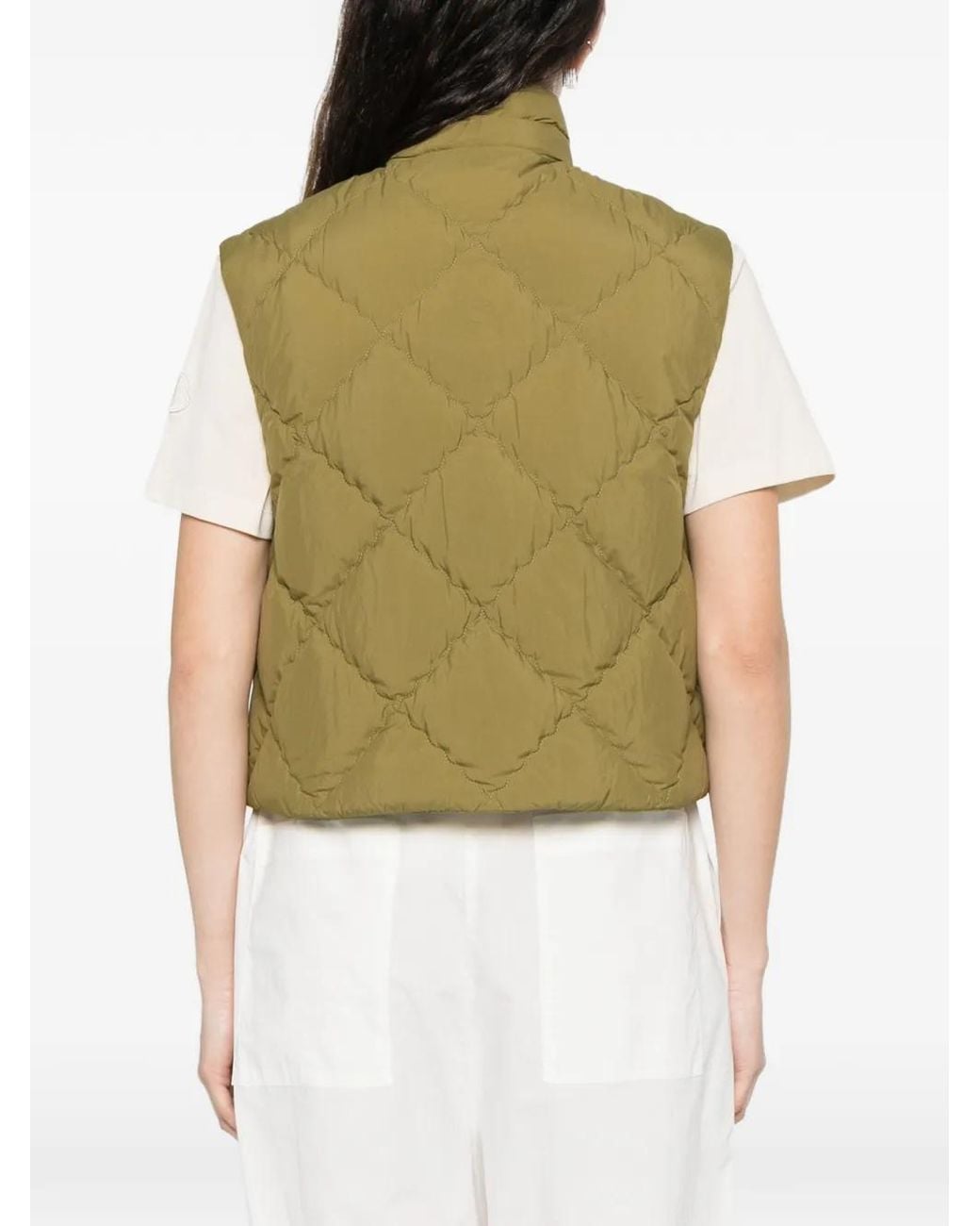 Moncler Green Biois Quilted Down Vest
