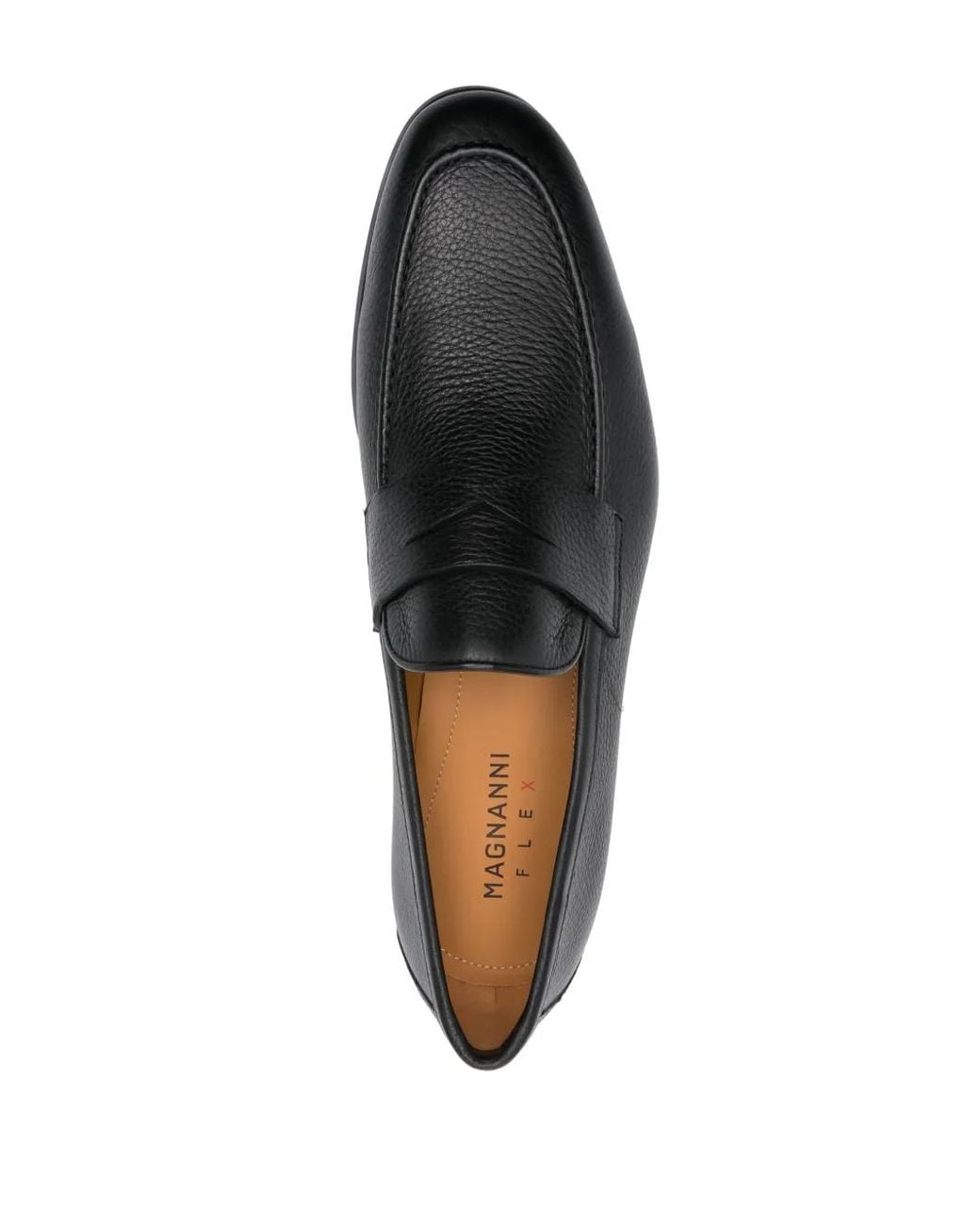 Magnanni Shoes Black Diezma Ii Leather Loafers for men