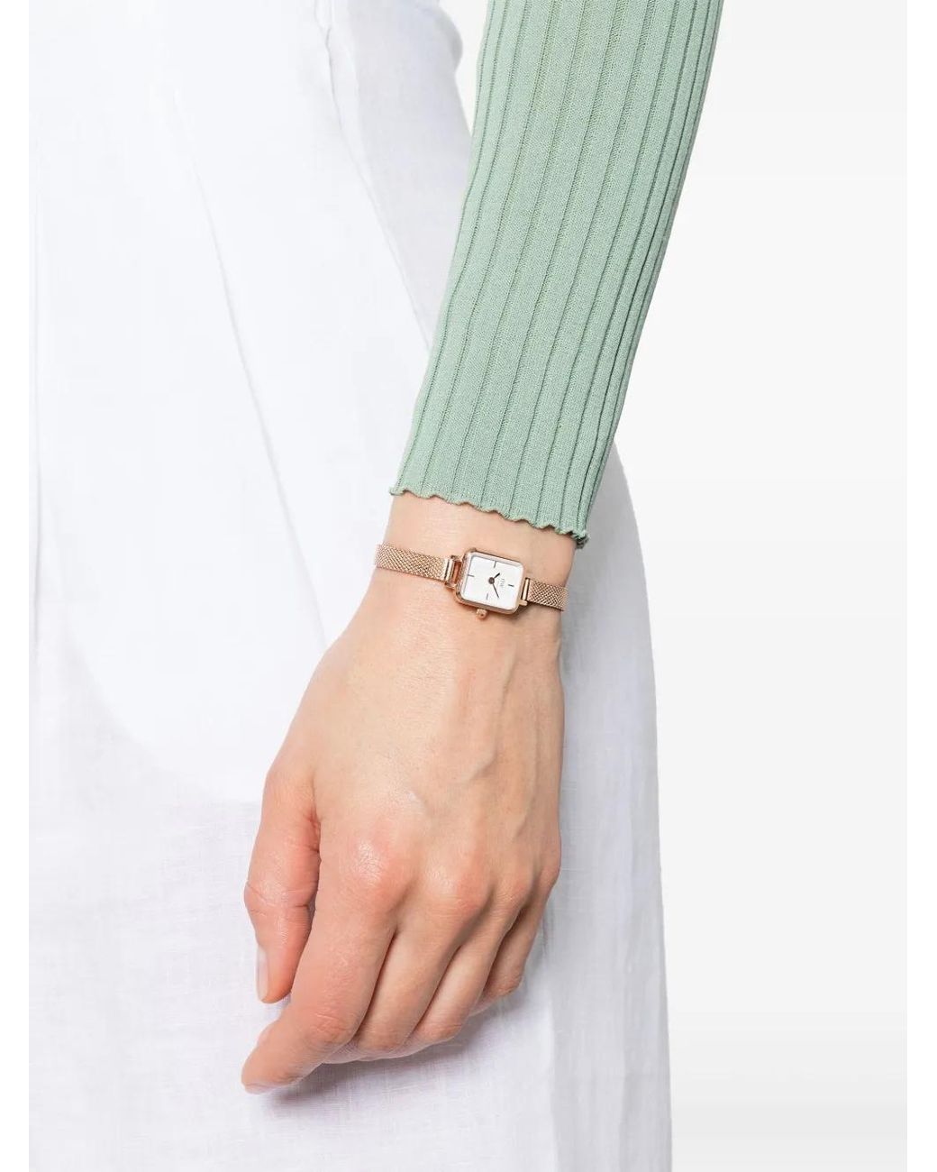 Daniel Wellington White Quadro Mini Melrose 18Mm