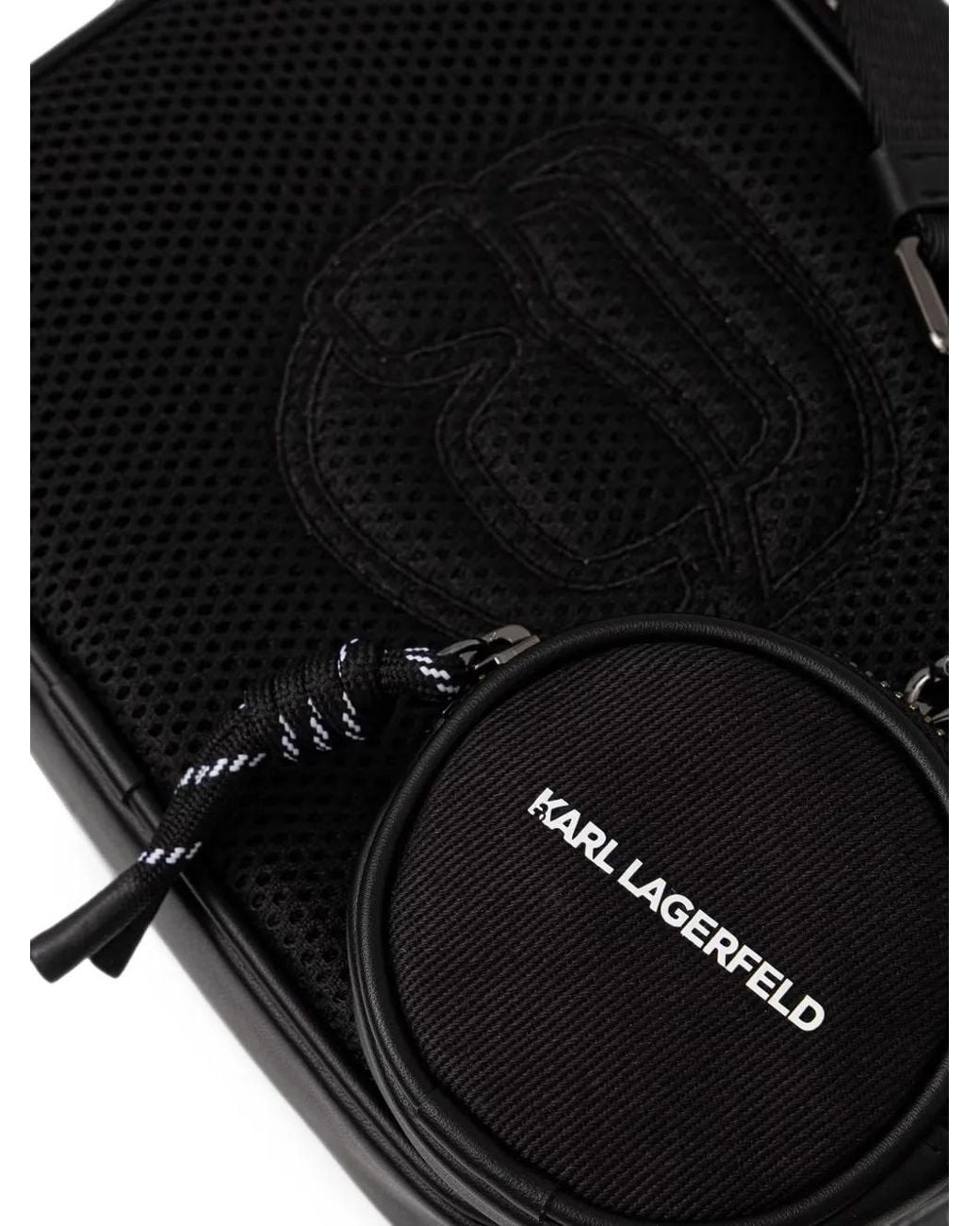 Karl Lagerfeld Black Ikon Detachable-Pouch Belt Bag