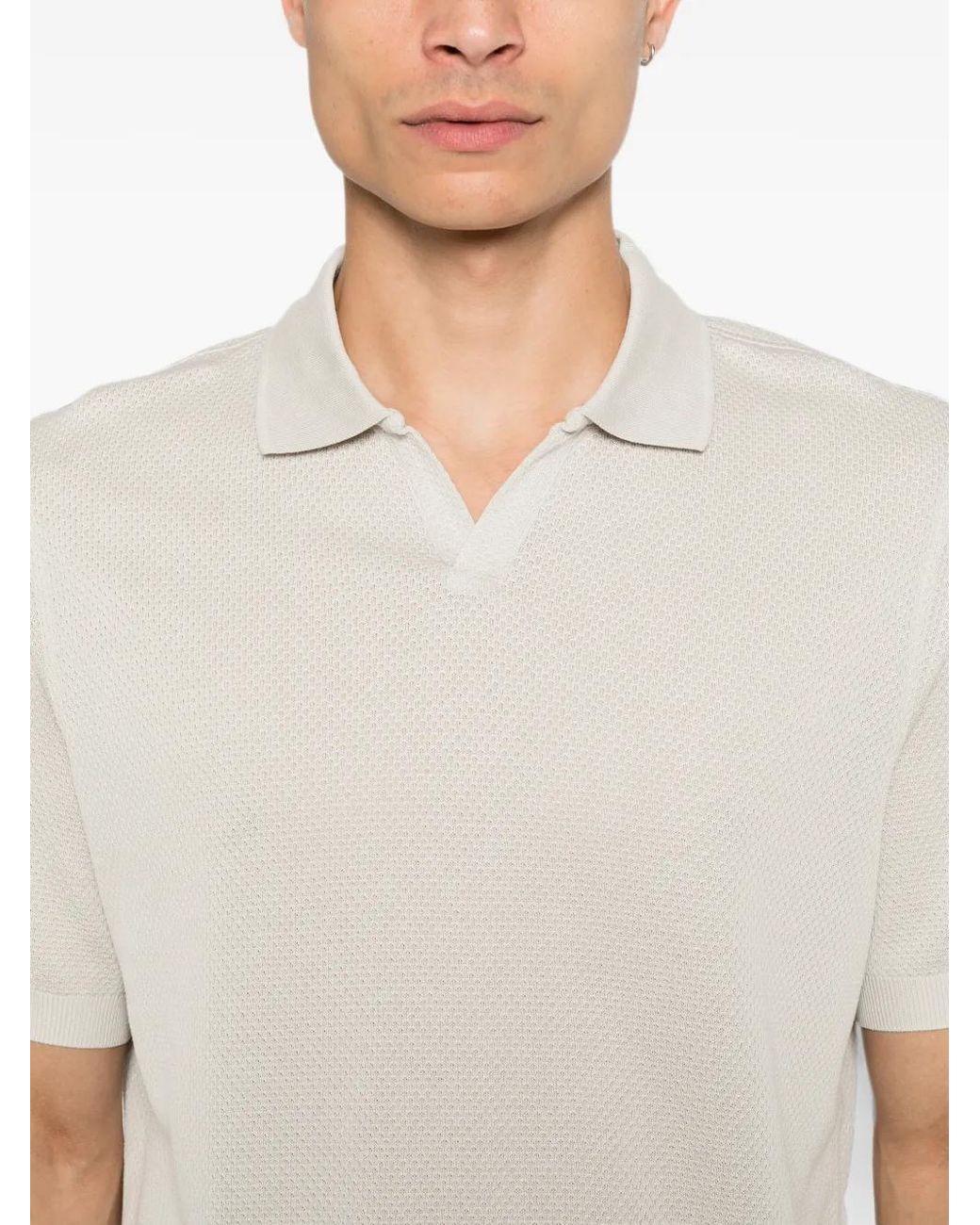 Corneliani White T-Shirt À Design Texturé for men