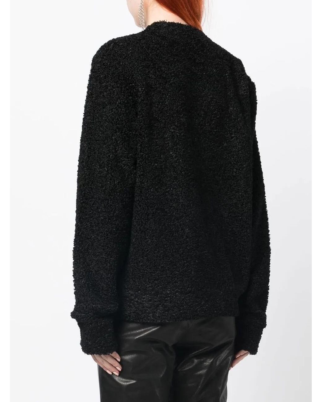 1017 ALYX 9SM Black Crew-Neck Brushed Sweatshirt