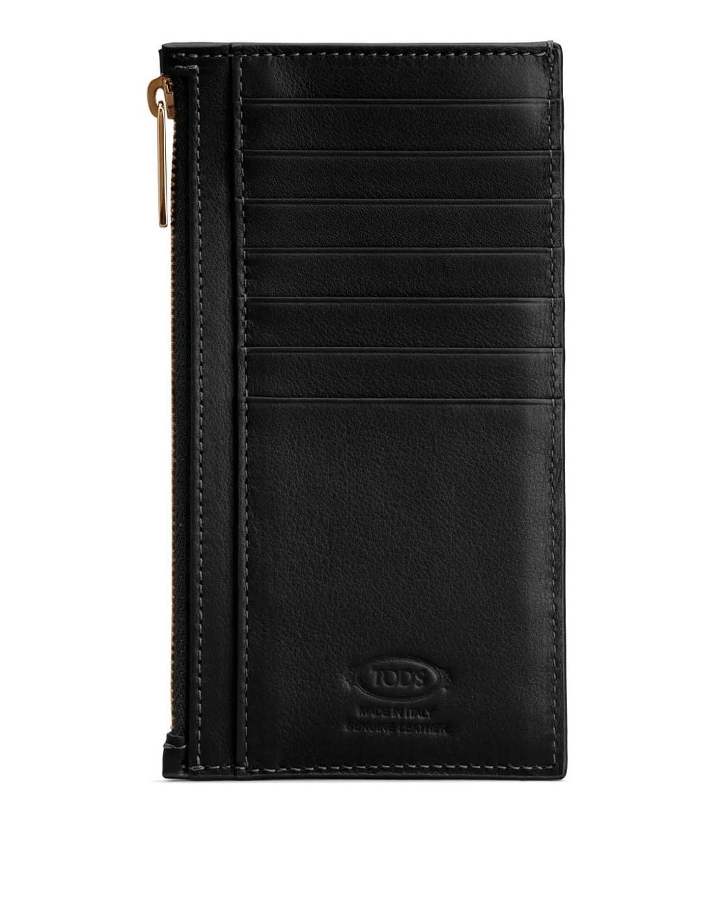 Tod's Black Logo Embossed Card Holder
