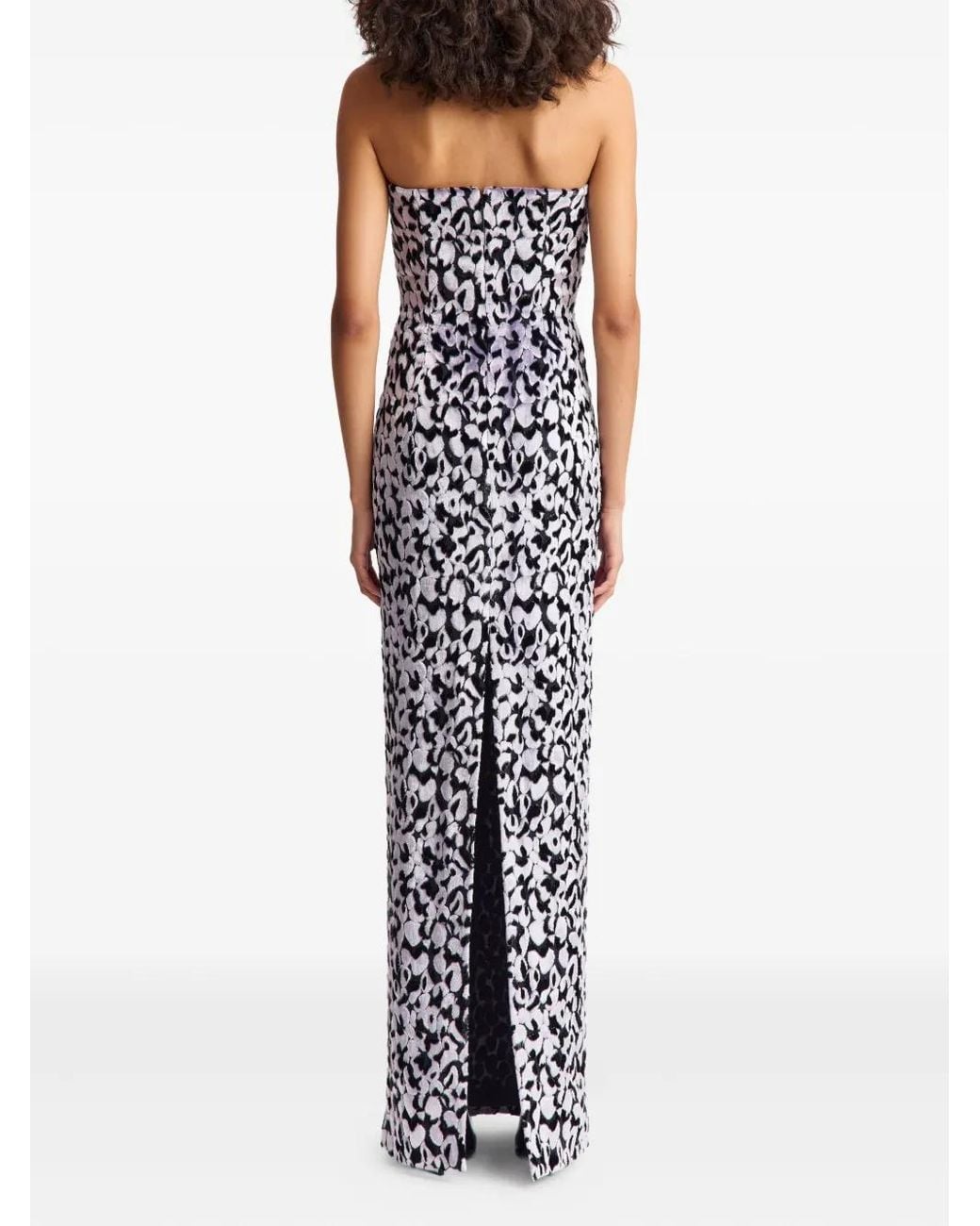 16Arlington White Minelli Devore Strapless Midi Dress