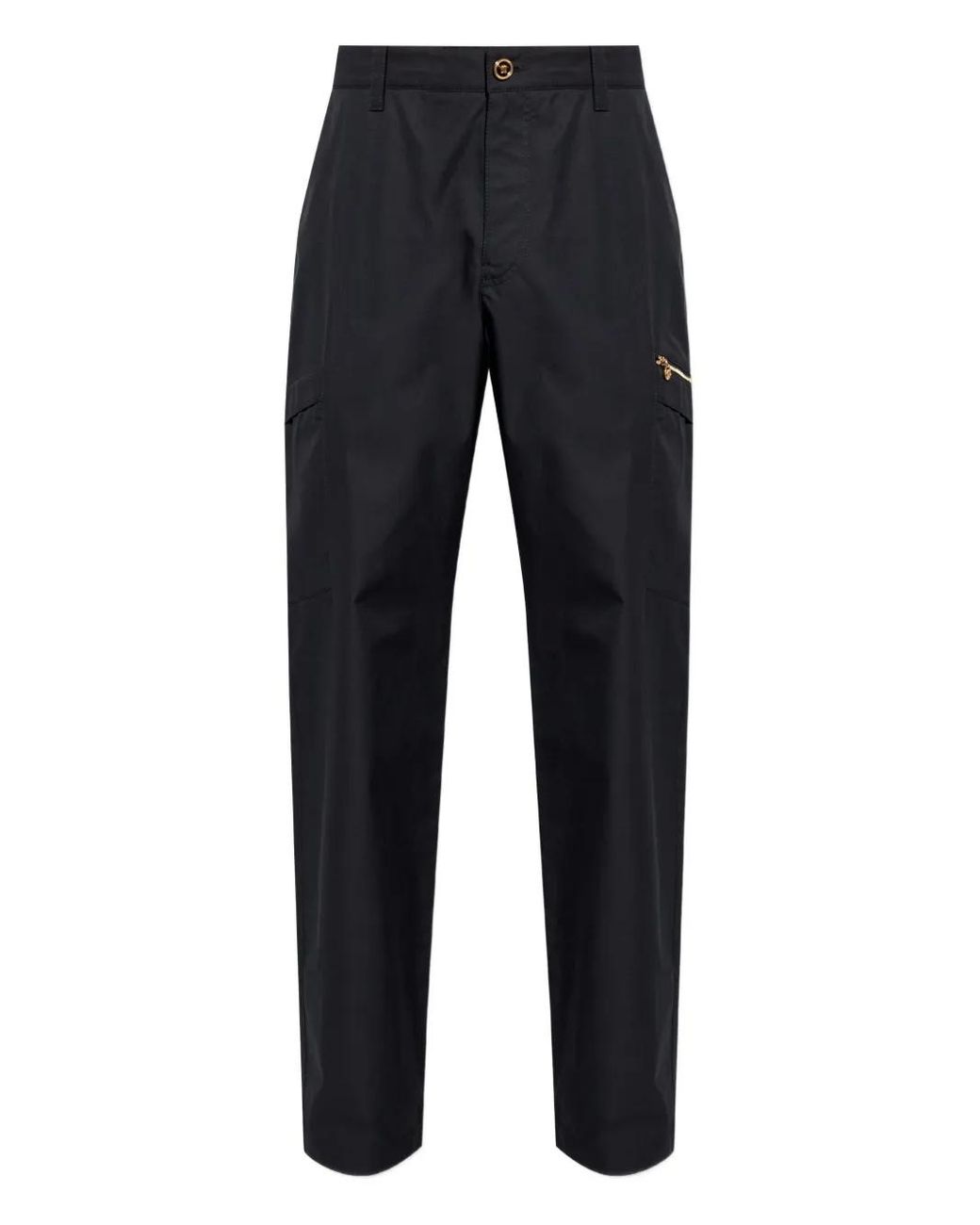 Versace Blue Zip-Pocket Trousers for men