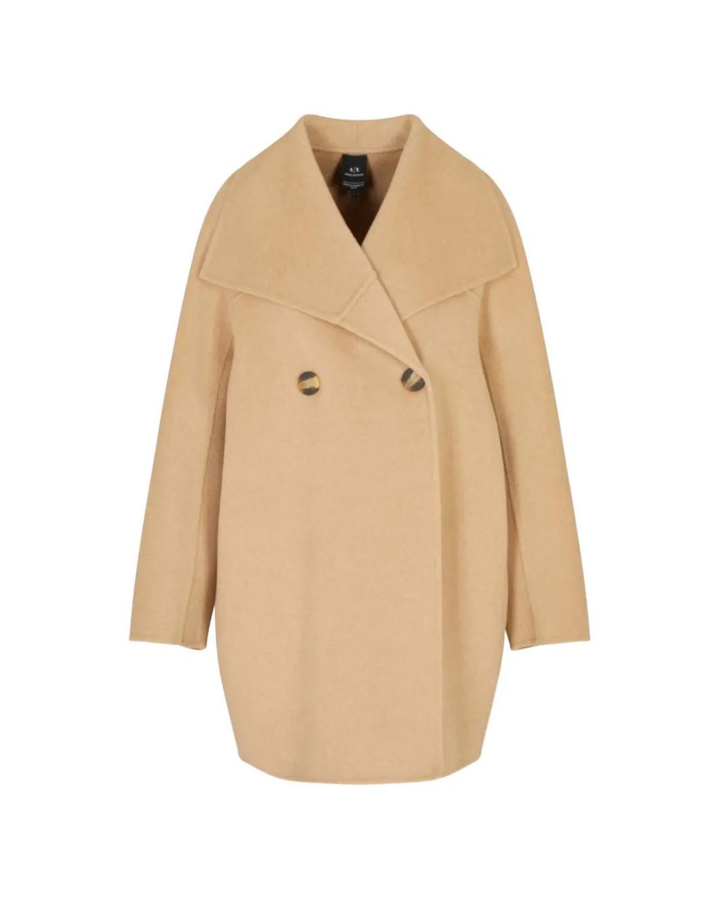 ARMANI EXCHANGE Natural Double-Breasted Coat
