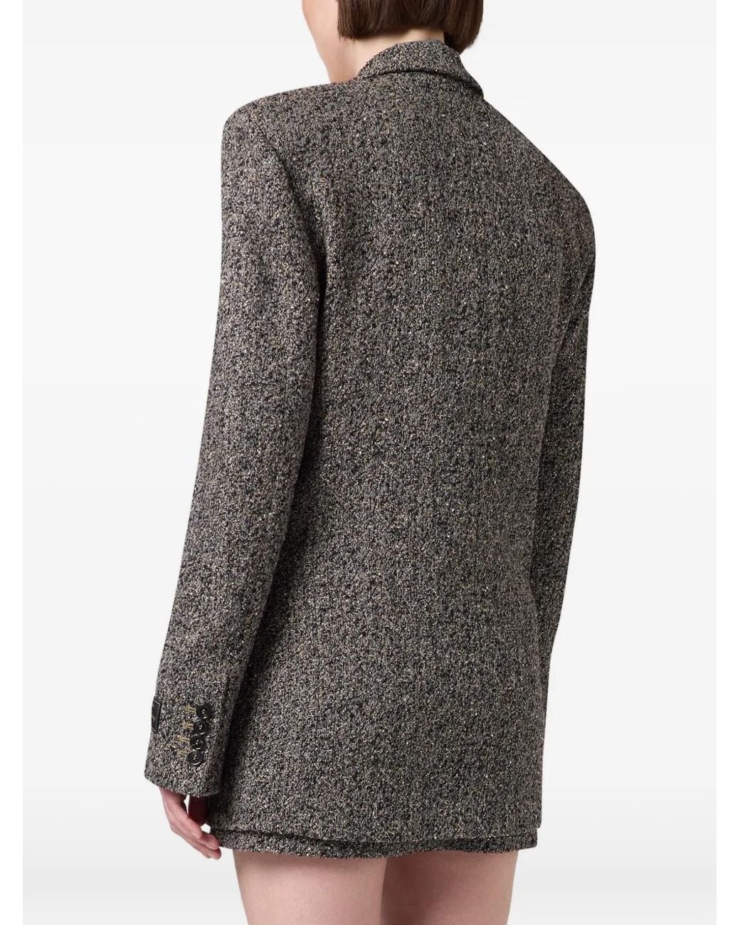 MSGM Gray Single-Breasted Jacket