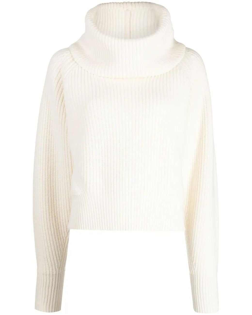 Sa Su Phi White Roll-Neck Wool-Cashmere Jumper