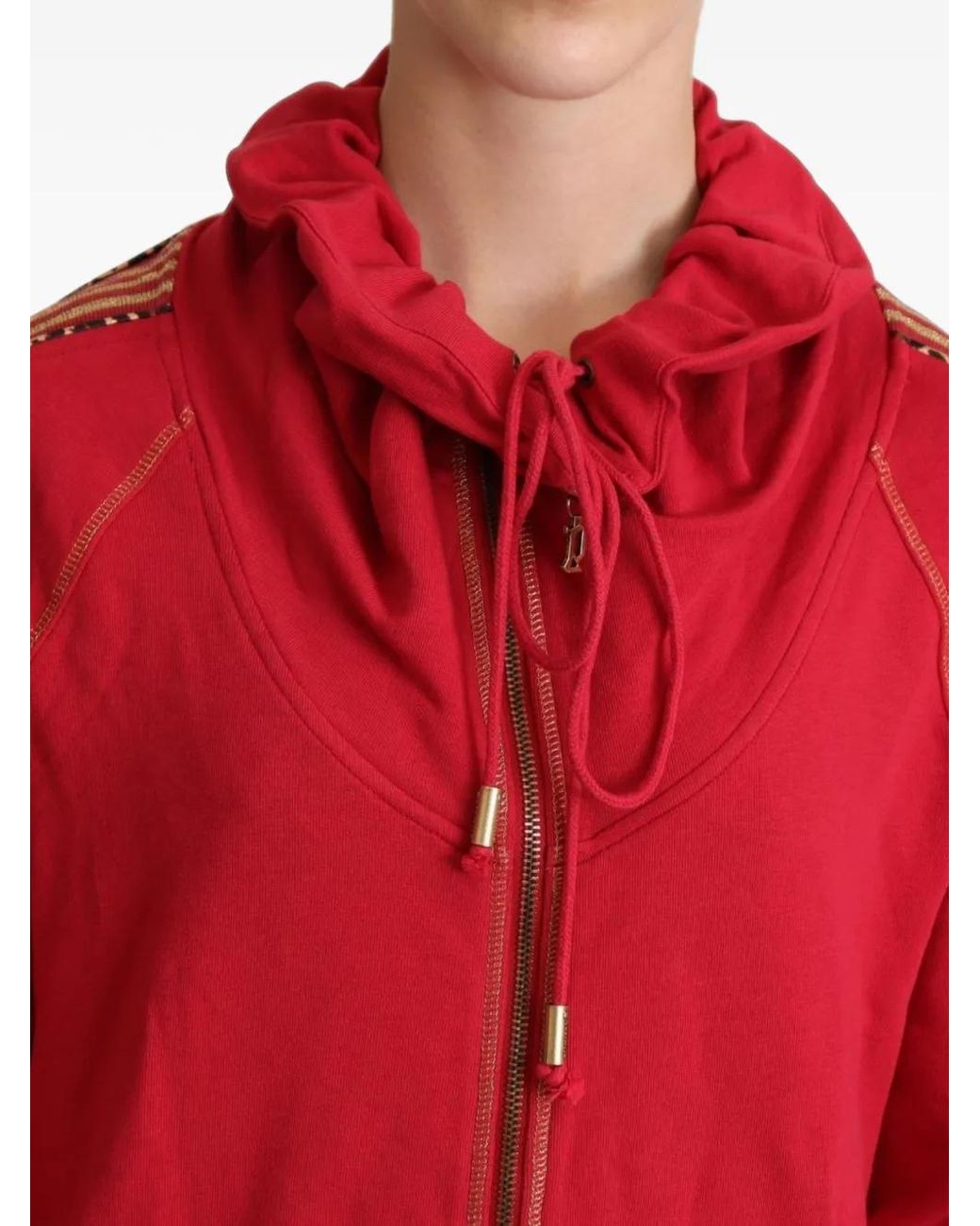 John Galliano Red Pull Rayé À Lien De Resserrage