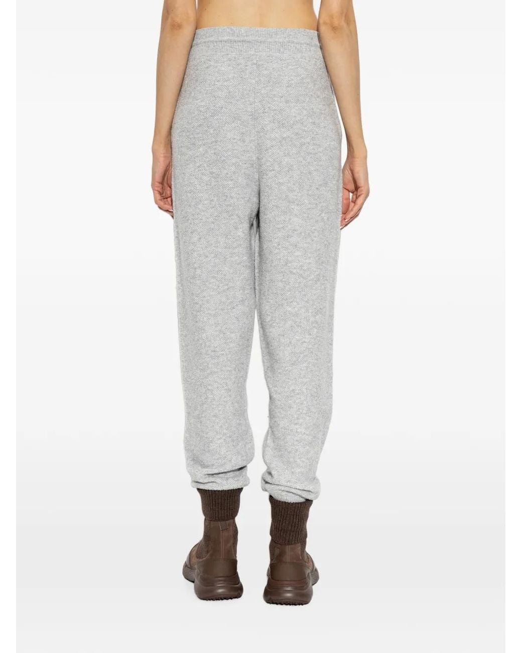 Victoria Beckham Gray Cuffed Track Pants