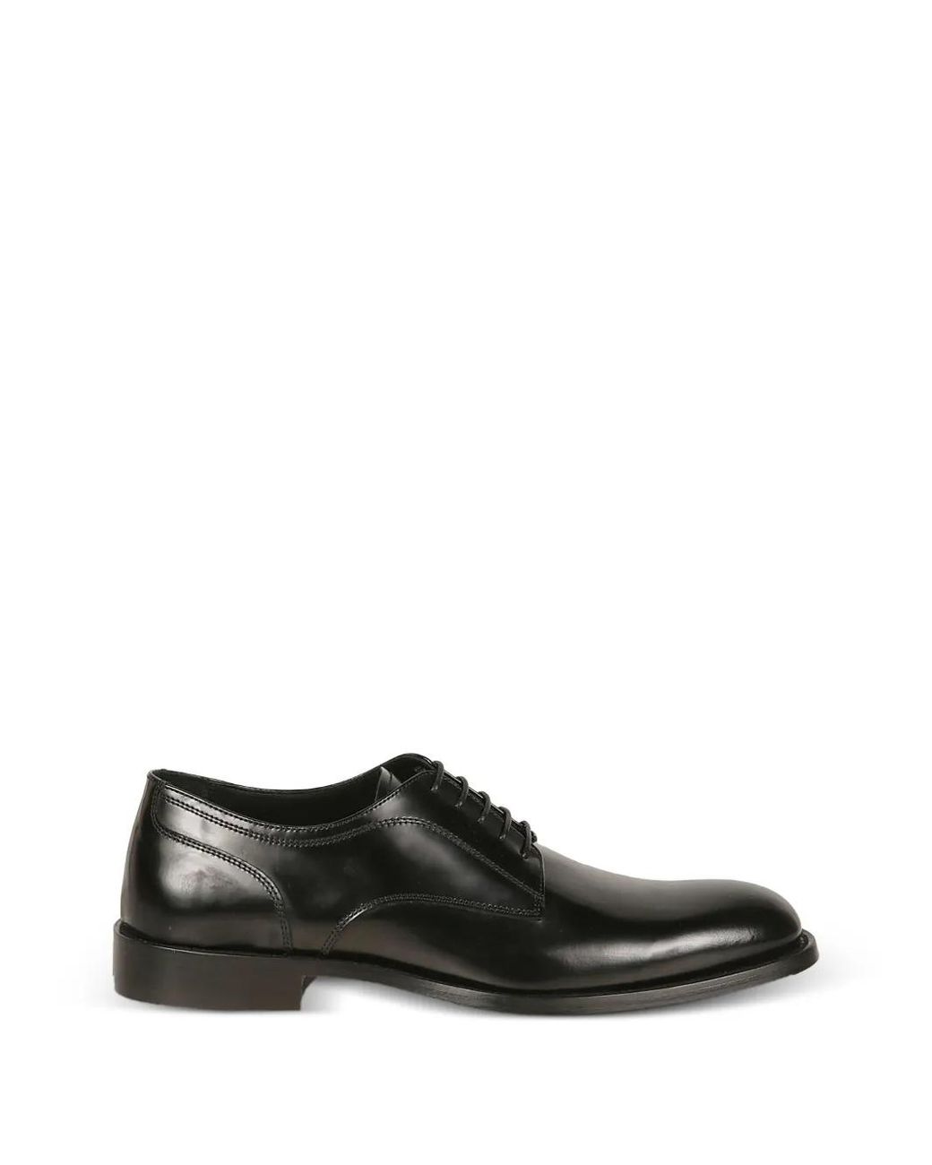 Baldinini Black Leather Derby Shoes for men