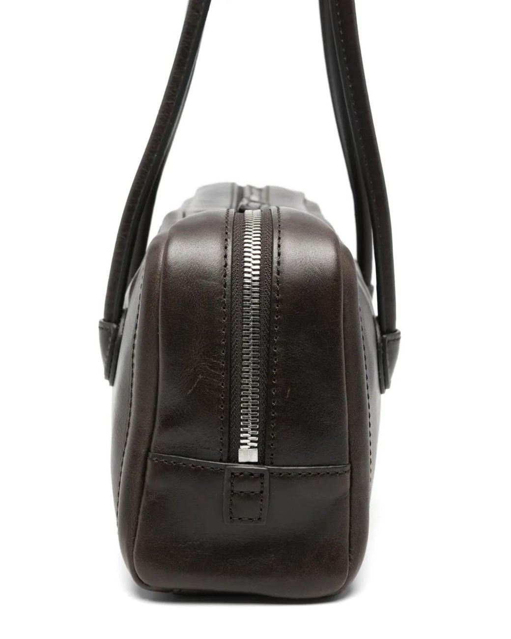 MARGE SHERWOOD Black Logo-Embossed Leather Tote Bag