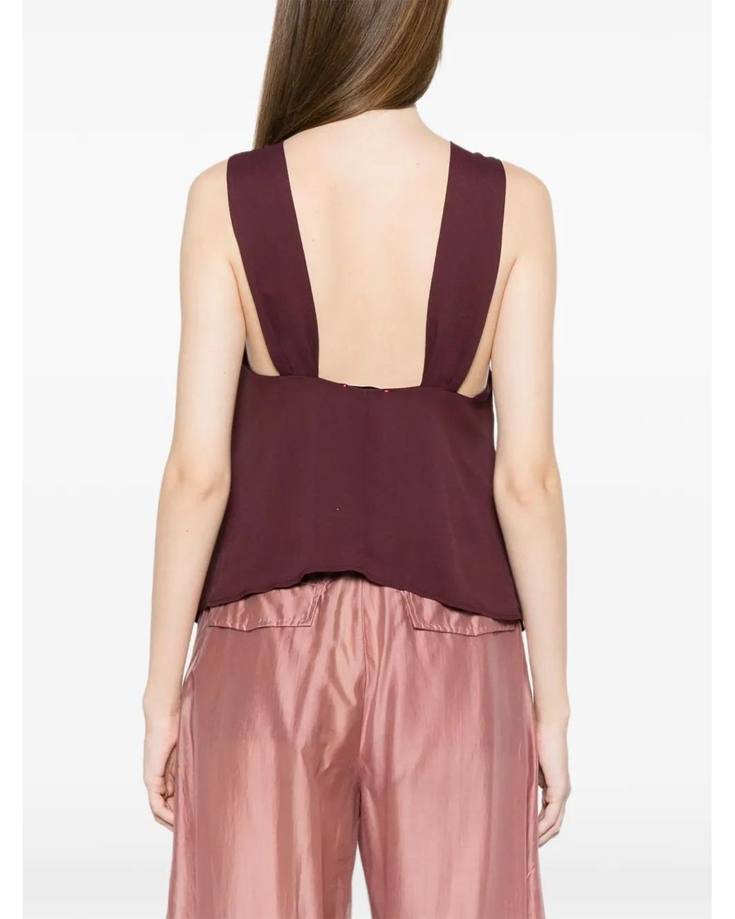 Forte_forte Purple Ring Strap Blouse