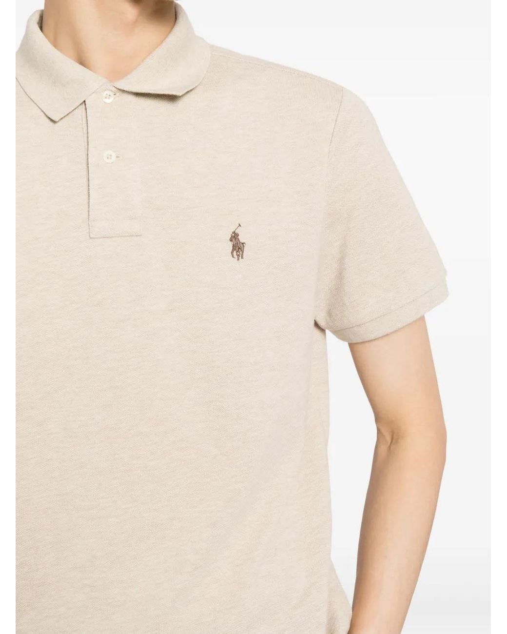 Polo Ralph Lauren Natural Short Sleeve Knit Polo Shirt for men