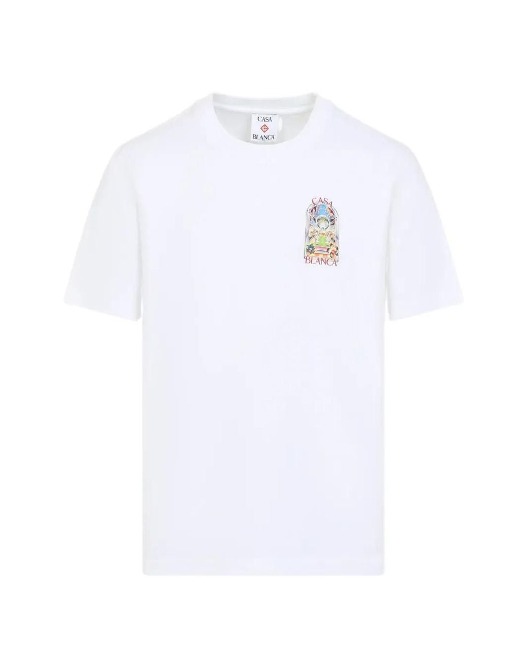 Casablanca White Print T-Shirt for men