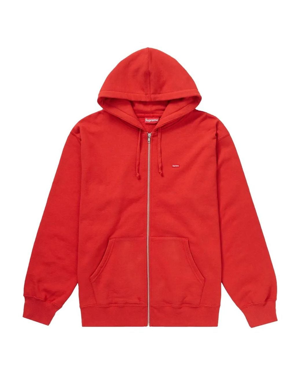 Supreme Small Box Zip-Up Hoodie in Red | Lyst UK