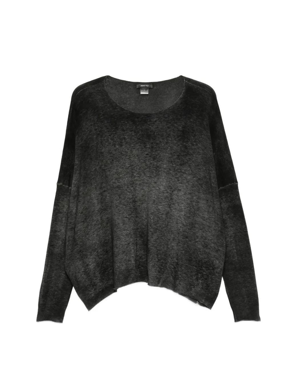 Avant Toi Black Faded-Effect Sweater
