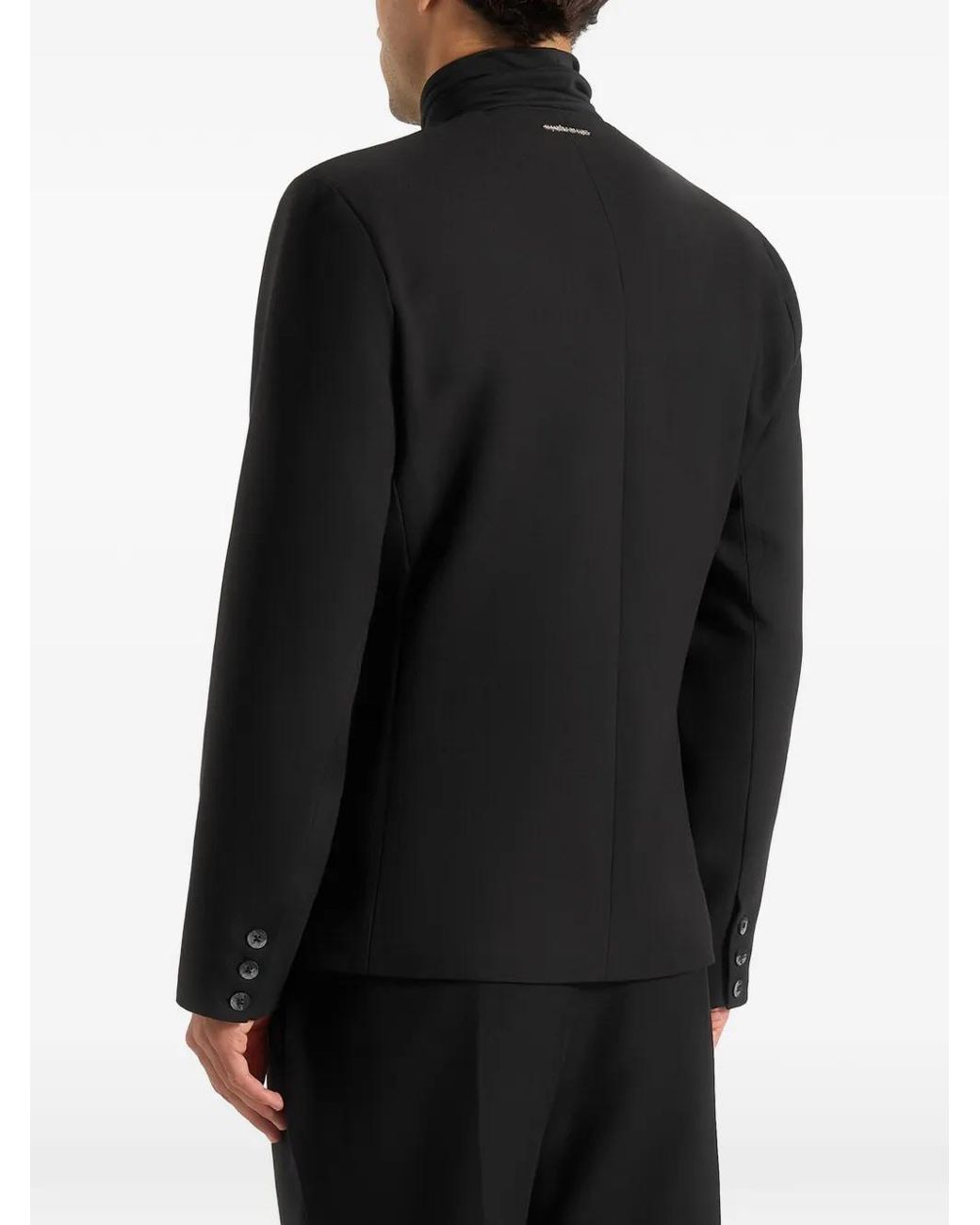 Manière De Voir Black Timeo Tailored Kimono Blazer for men