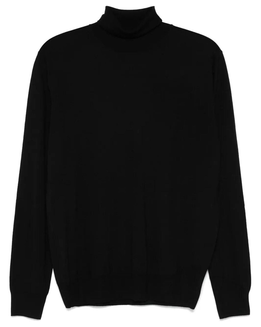 Corneliani Black Wool Sweater for men