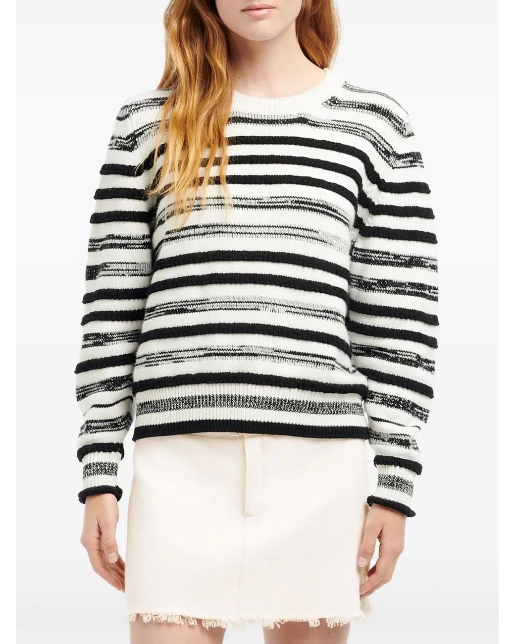 Pull À Rayures Barrie en coloris White