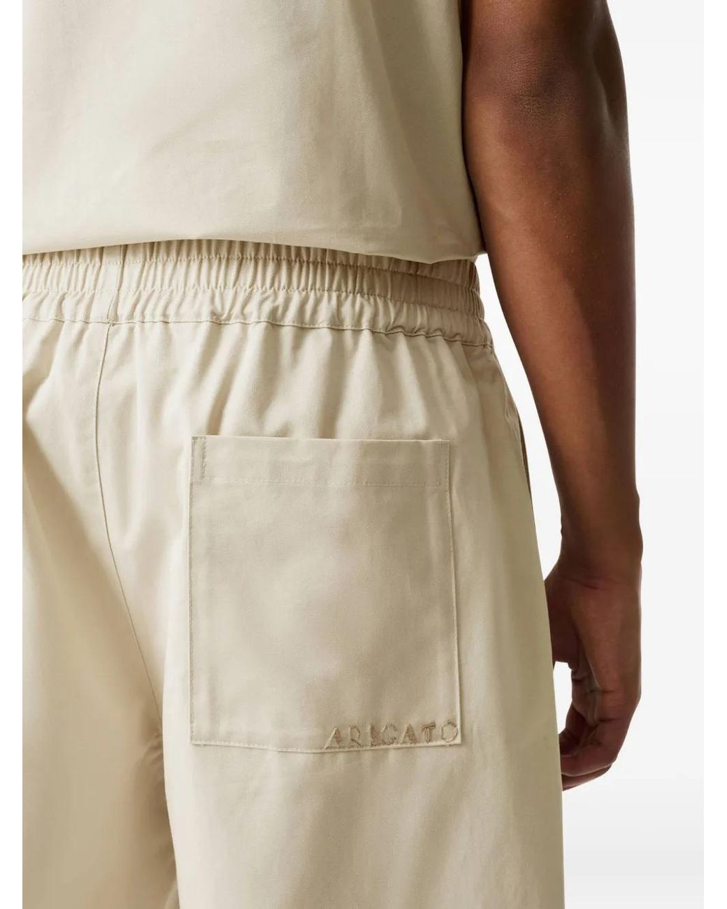 Axel Arigato White Nova Elasticated Pocket Shorts for men