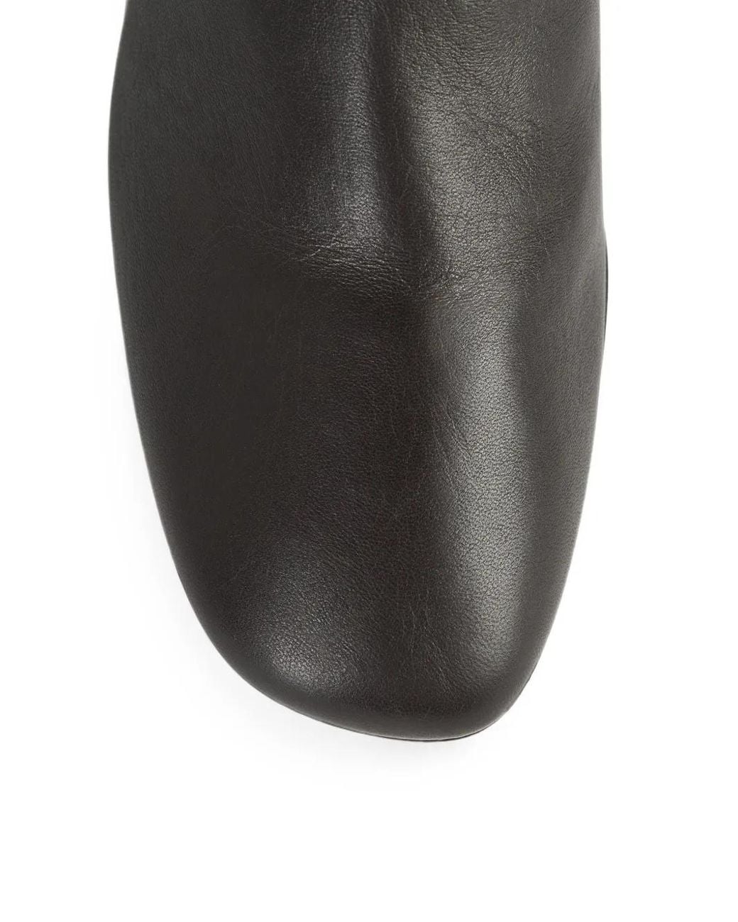 Totême Gray Square-Toe Leather Boots