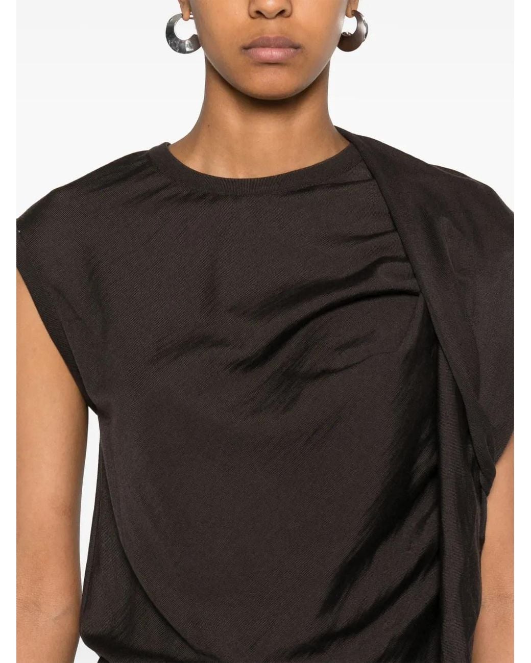 Stella McCartney Black Draped Knit Top