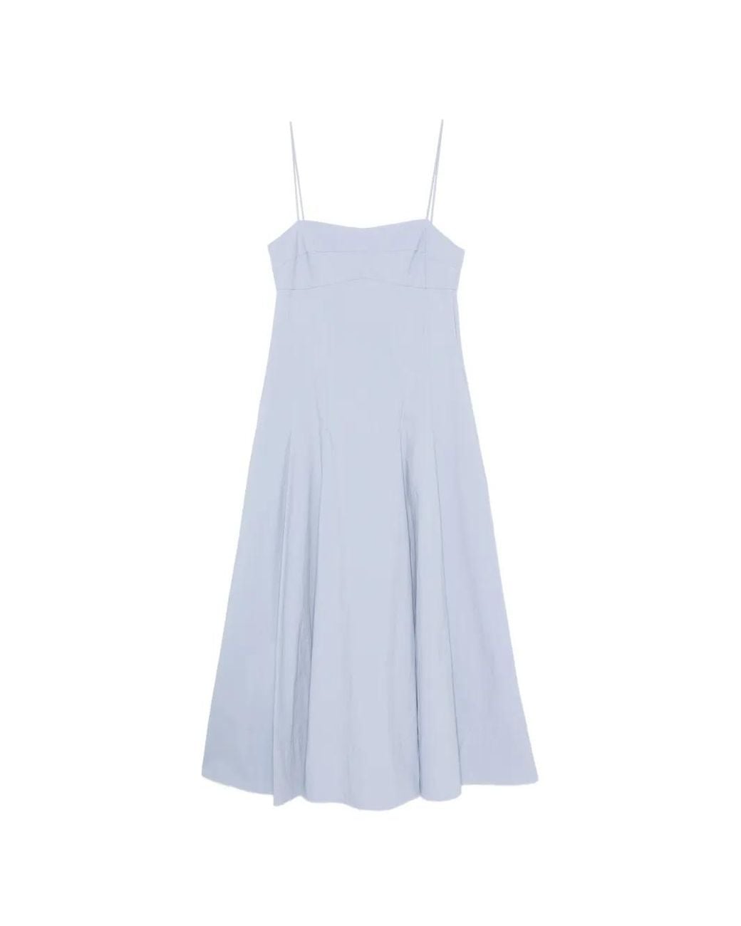 St. Agni White Pleated Cotton Dress