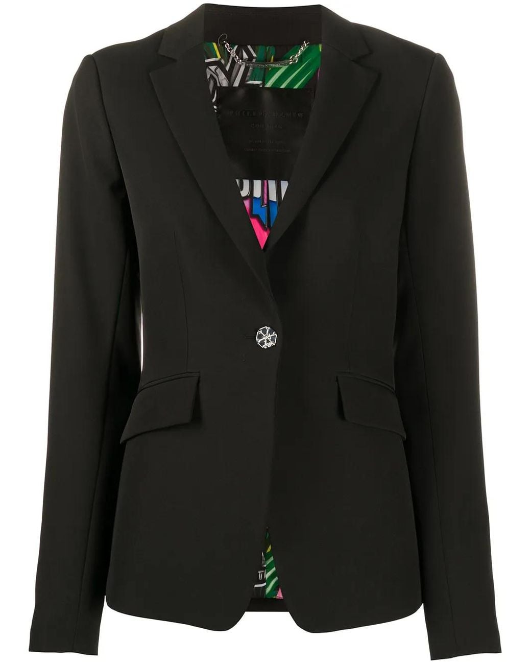 Philipp Plein Black Crystal Skull Embellished Blazer