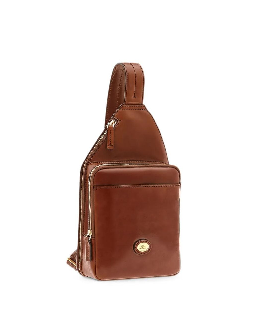 The Bridge Brown Logo-Plaque Cross Body Bag for men