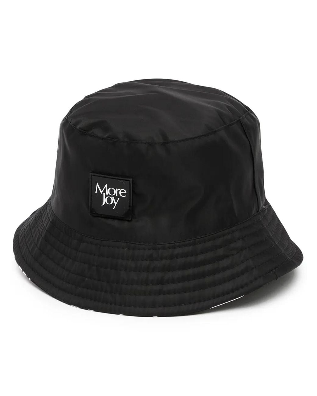 More Joy Black Logo-Patch Bucket Hat