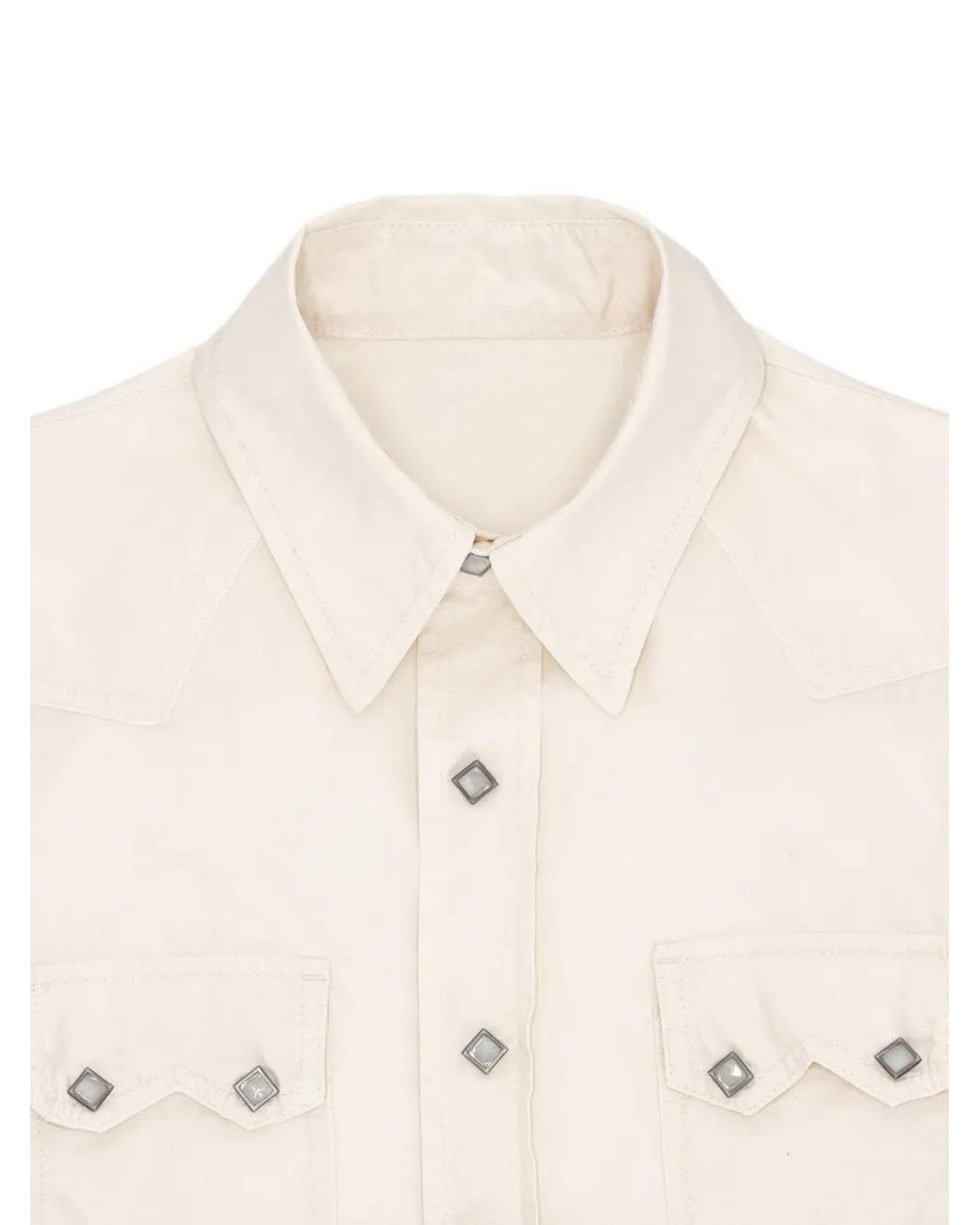 Fortela White Toledo Texan Flap-Pocket Shirt