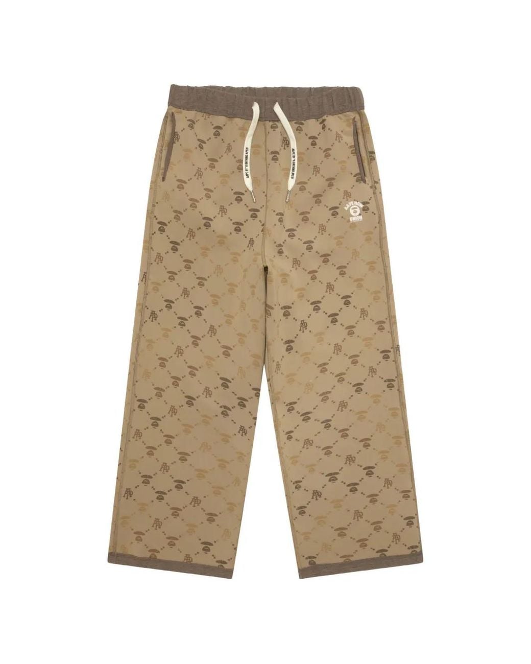 Aape By A Bathing Ape Gray Logo-Print Reversible Track Pants for men
