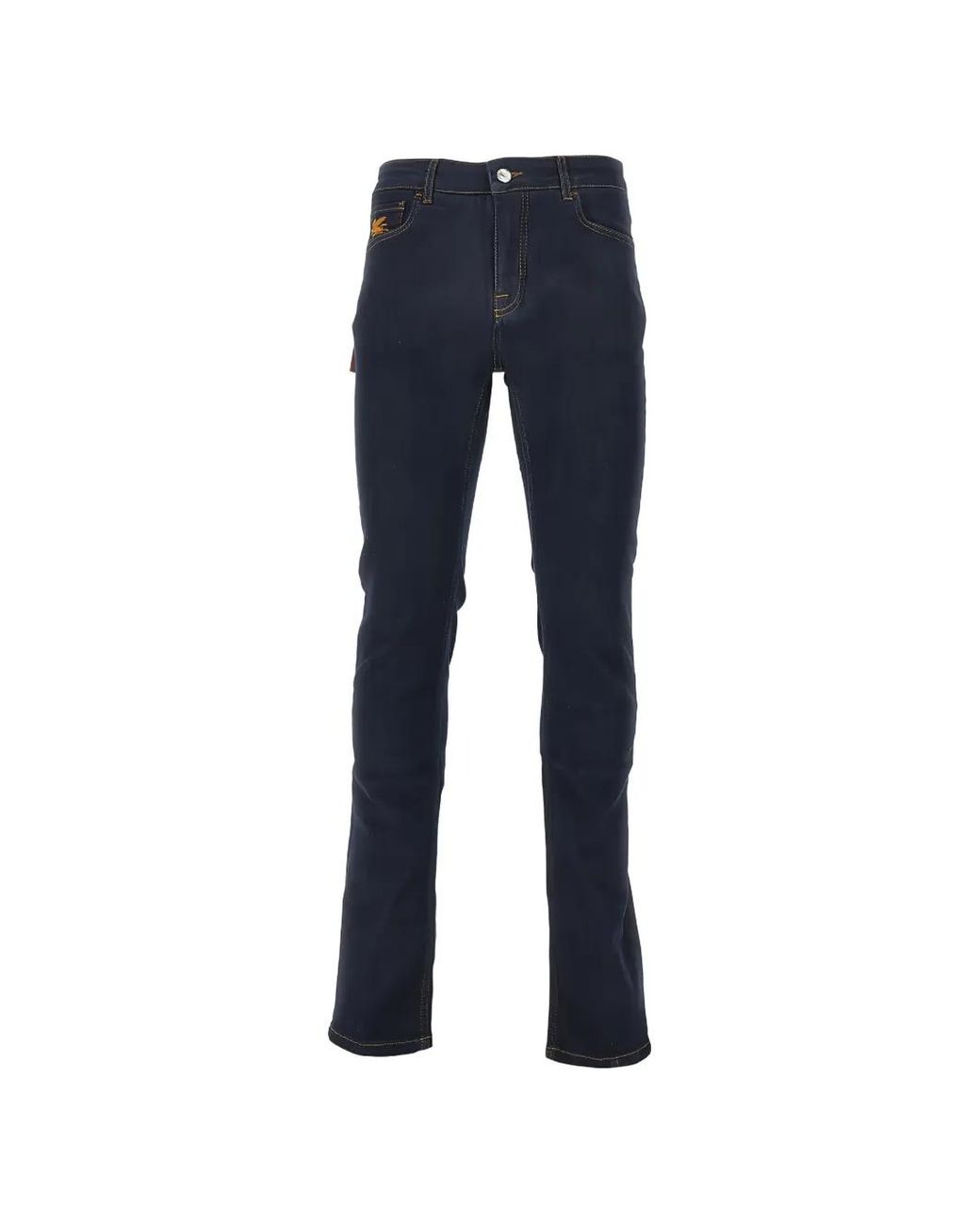 Etro Blue Logo-Motif Jeans for men