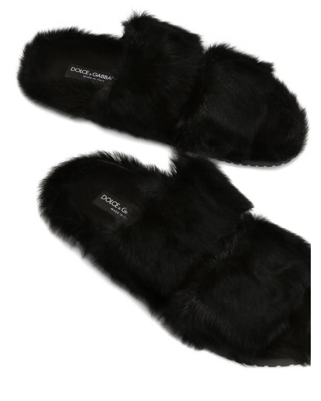 Dolce & Gabbana Black Dg Casual Kid Goat Sandals for men