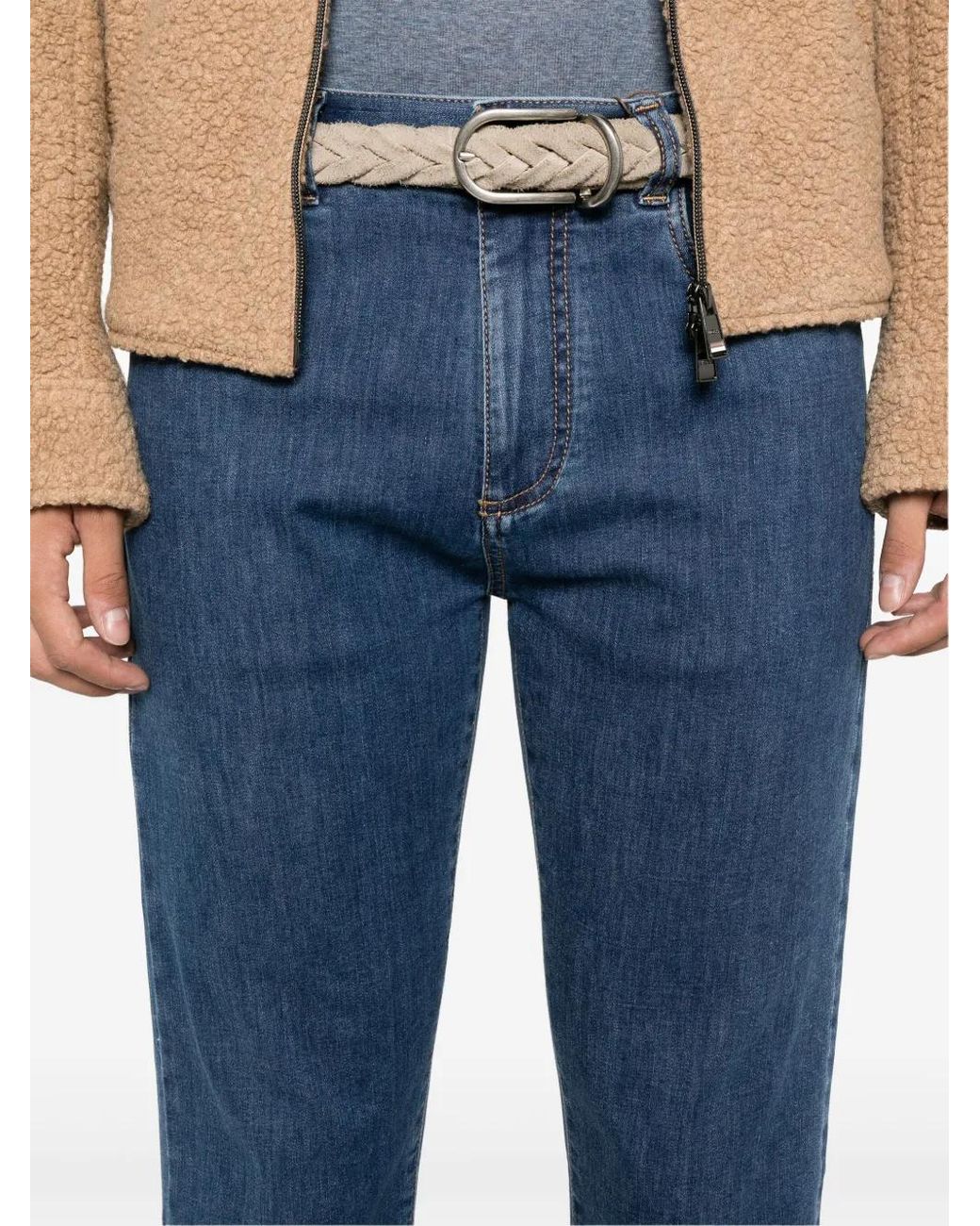 Vaqueros Con Corte Slim Canali de hombre de color Blue