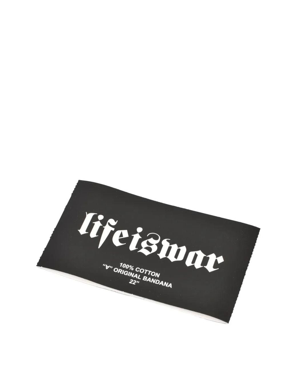 lifeiswar Red Paisley-Print Logo-Print Bandana for men