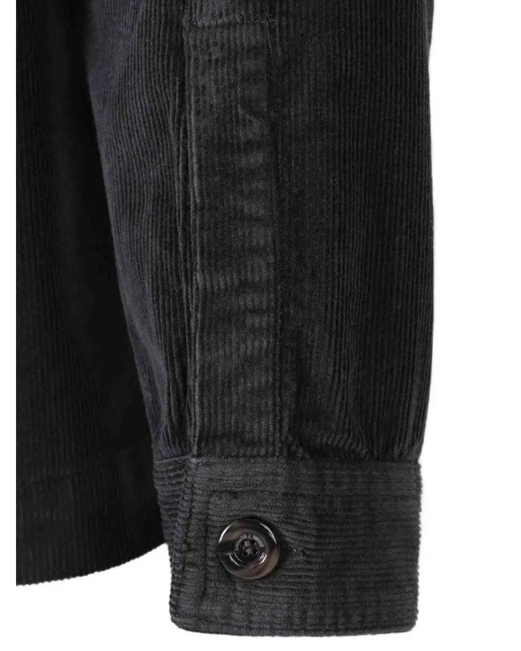 richard j. brown Black Corduroy Zip-Up Jacket for men