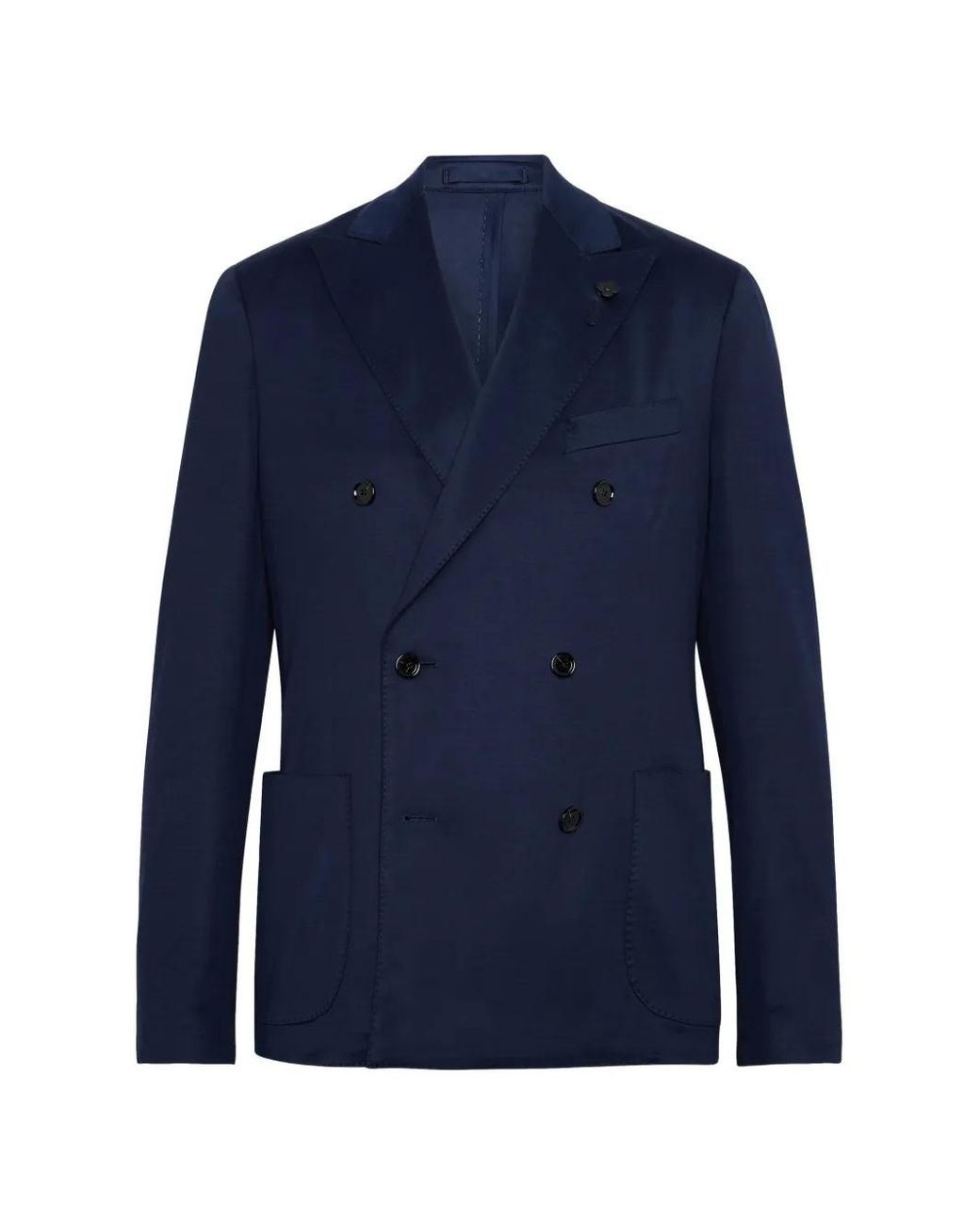 Lardini Blue Double-Breasted Jacket for men