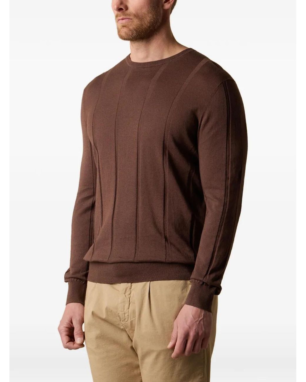 Brooks Brothers Brown Crew-Neck Sweater for men