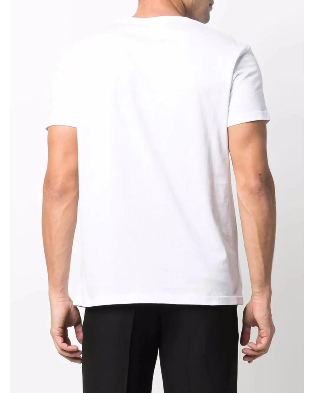 McQueen White Doodle Skull-Print T-Shirt for men