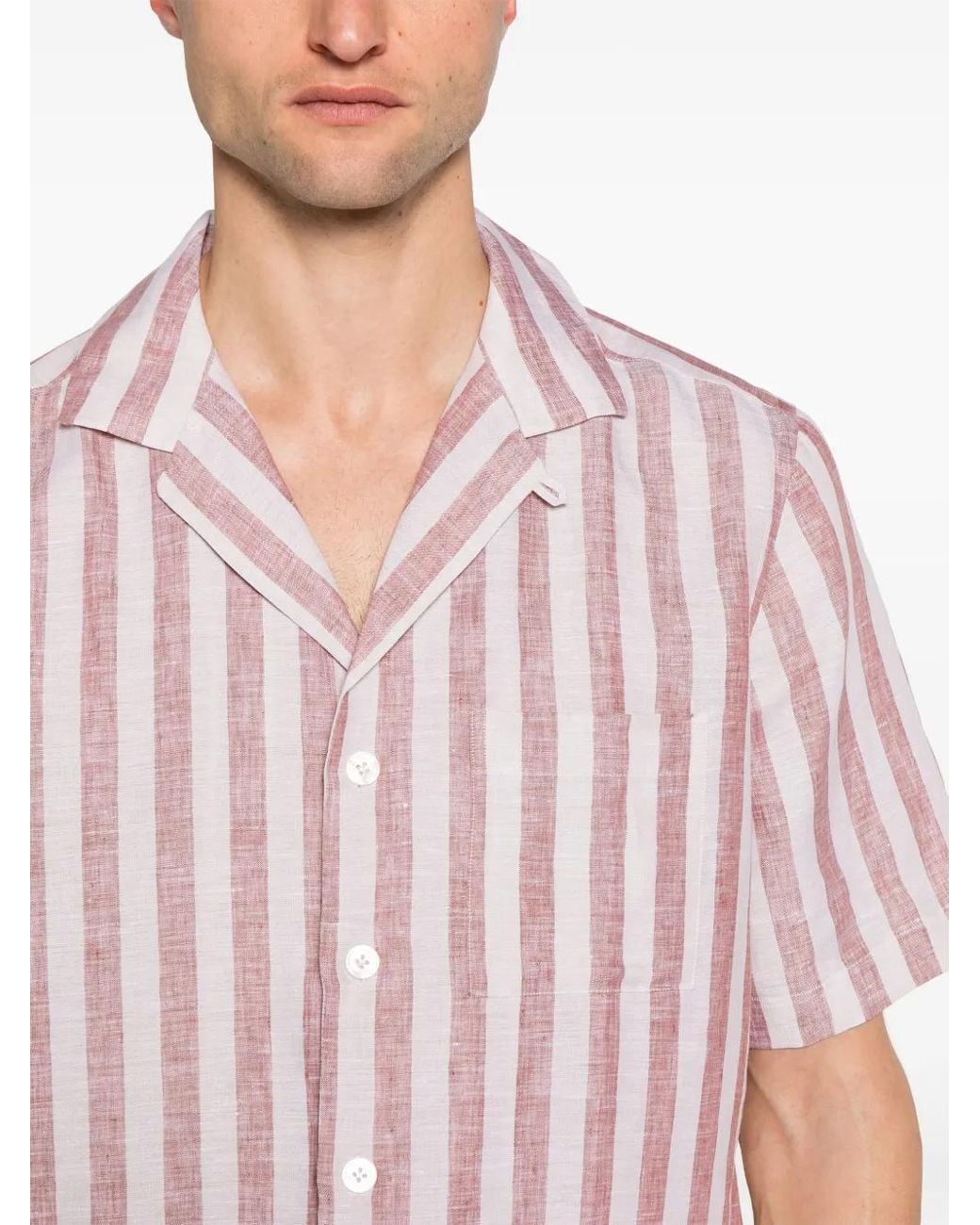 Lardini Pink Short Sleeve Shirts for men