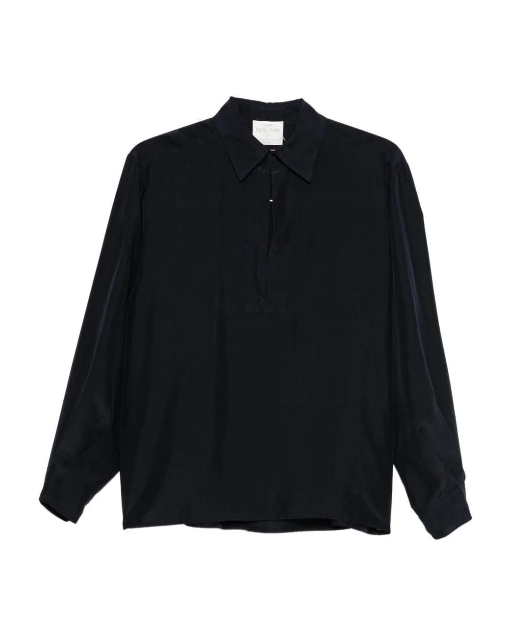 Forte_forte Black Silk Blouse
