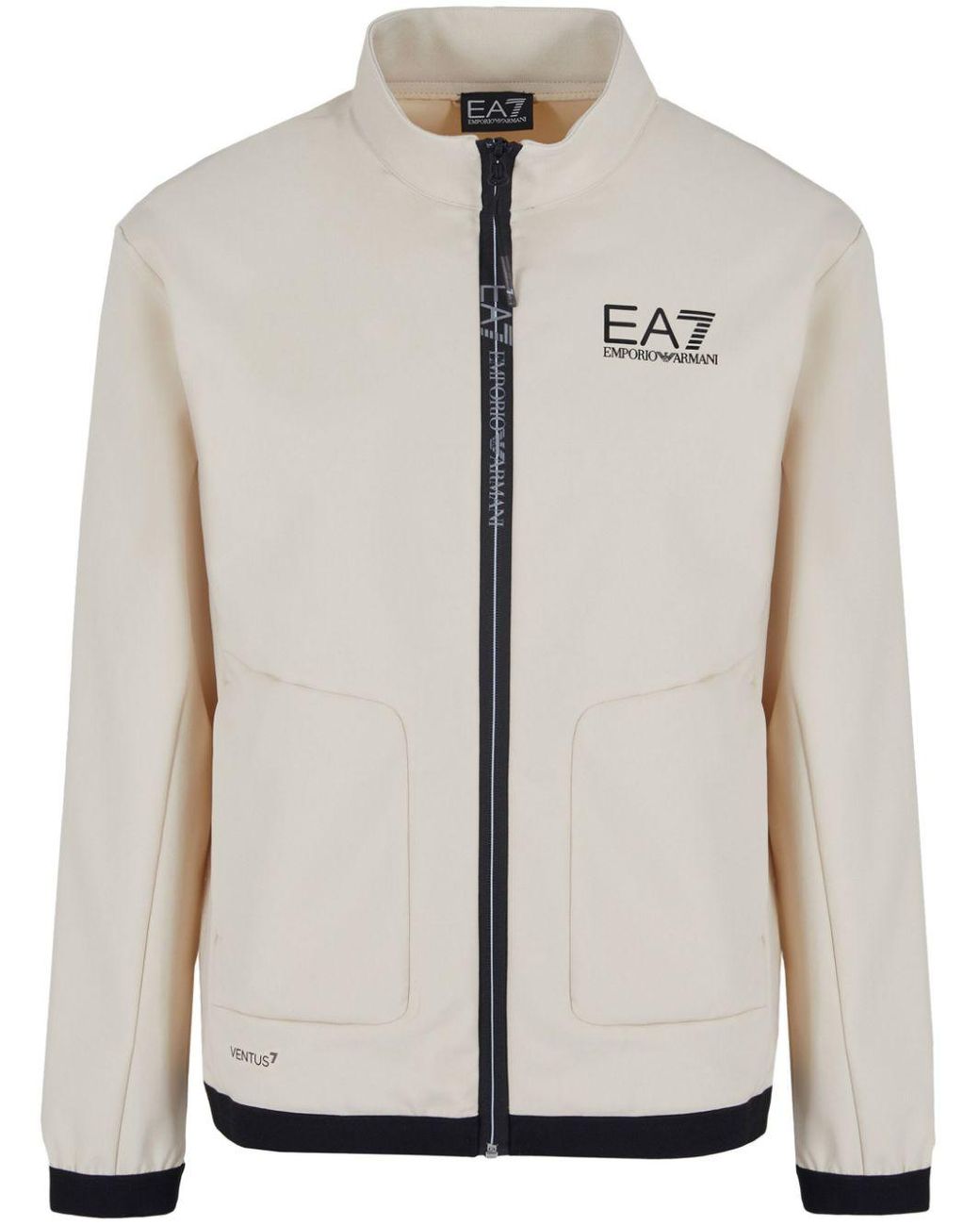 EA7 Logo print Track Jacket in White for Men Lyst UK