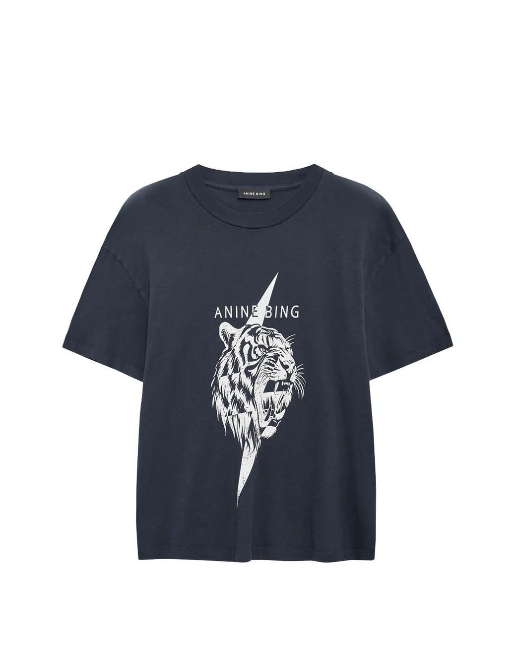 Anine Bing Blue Wagner Tiger-Graphic T-Shirt