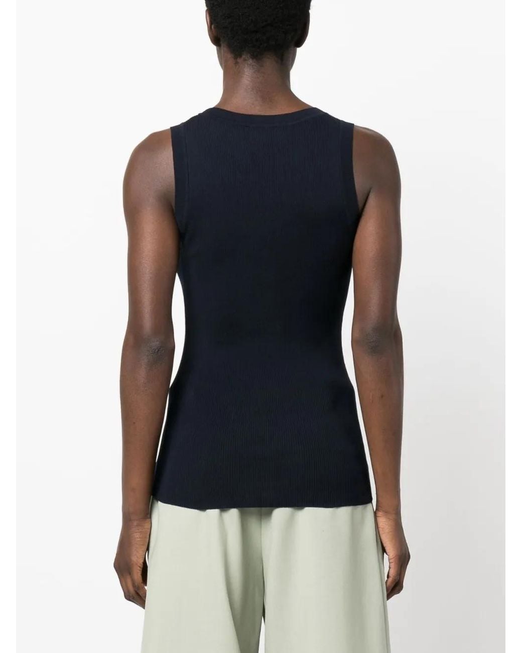 P.A.R.O.S.H. Black Cipria Tank Top